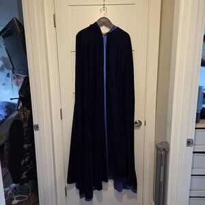 Heavy Quality Satin Lined Velvet Hooded Reversable Wizard Cape Cloak Rich Purple